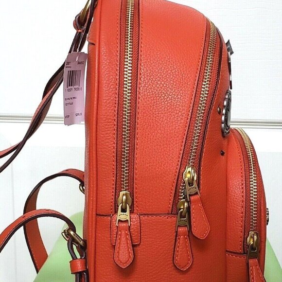 COACH CARRIE BACKPACK 23 W/SOUVENIR 7 PIN CUSTOMIZATION:NWT MANGO 1-OF-A-KIND - Picture 10 of 14